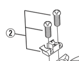 Shimano Spares FD-M591 stroke adjuster screws and plate; M4 x 10 mm