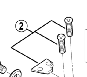 Shimano FD-6700 stroke adjuster screws and plate, M4 x 13 mm