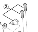 Shimano Spares FD-6700 stroke adjust screws and plate; M4 x 13 mm