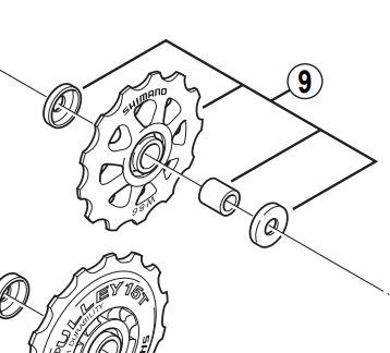 Shimano Spares RD-C050 / RD-TX guide pulley