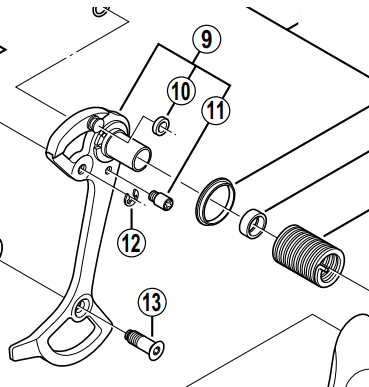 Shimano RD-M960 pulley bolt