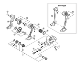 Shimano Spares RD-M580 B-axle assembly