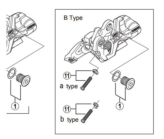 Shimano Spares RD-M772 B-tension adjusting screw and plate B-type