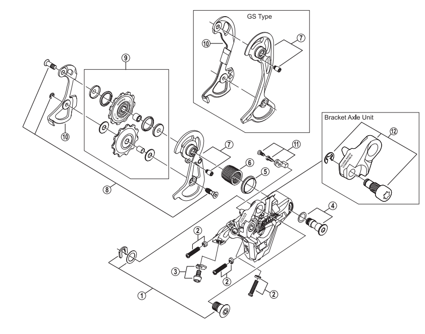 Shimano RD-M810 pulley bolt