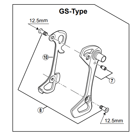 Shimano Spares RD-6700 outer plate and plate stopper pin; GS-type