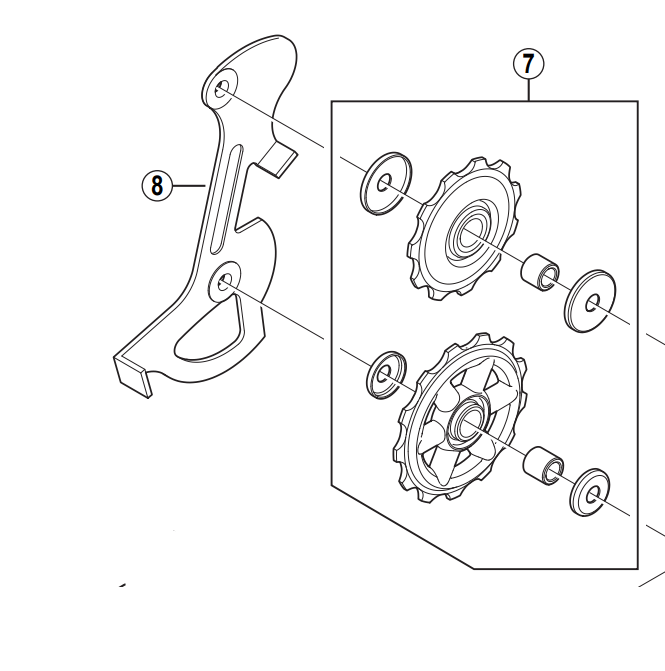 Shimano Spares RD-2300 tension and guide pulley set