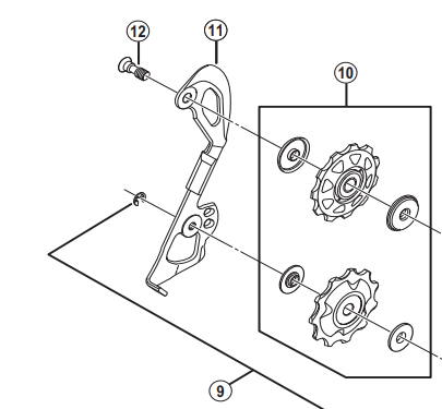 Shimano Spares RD-M980 inner plate; GS-type