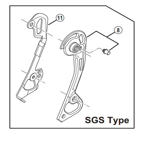 Shimano RD-M980 outer plate assembly, SGS-type