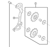 Shimano Spares Alivio RD-M430 tension and guide pulley set