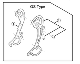 Shimano Spares RD-F800 outer plate assembly; GS-type