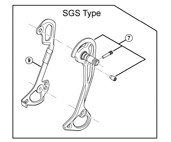 Shimano RD-M780 outer plate assembly, SGS-type