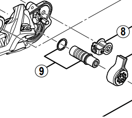 Shimano Spares RD-M786 P-axle unit and washer