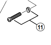 Shimano Spares RD-M820 adjusting screw and plate; M4 x 20 mm