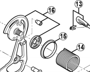 Shimano Spares RD-M640 outer plate assembly; SS-type