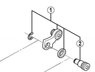 Shimano Spares RD-M640 bracket axle unit for downhill mode