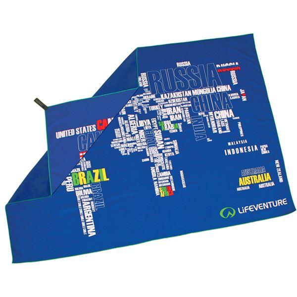 Lifeventure SoftFibre Printed Towel - Giant - World in Words