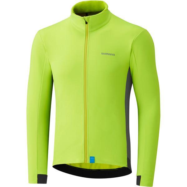 Shimano Clothing Men's Wind Jersey, Neon Yellow, Size XL