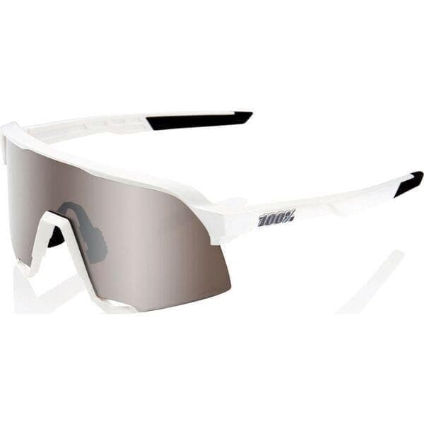 100% S3 - Matt White - HiPER Silver Mirror Lens