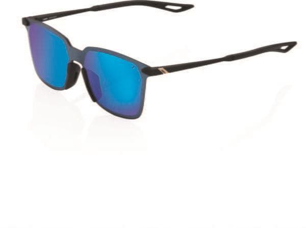 100% Legere Square - Soft Tact Black - Blue Multilayer Mirror Lens