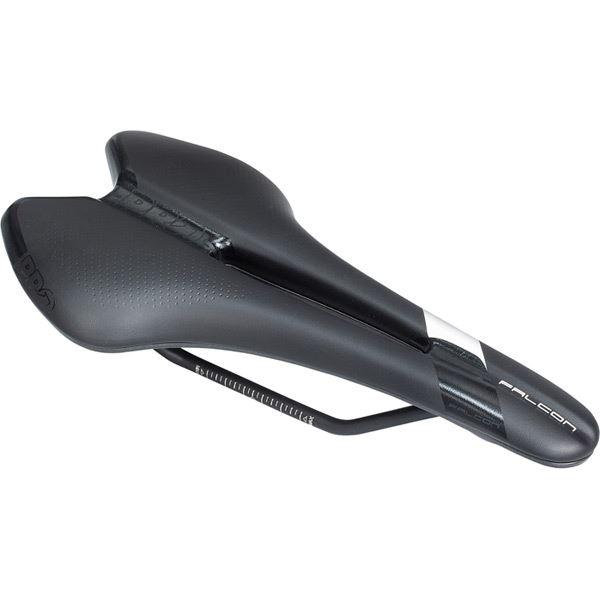 PRO Falcon Women's saddle, carbon rail, 142 mm wide, anatomic fit, black