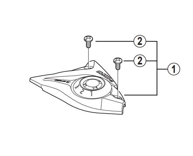 Shimano ST-EF51-2A Upper Cover & Fixing Screws -Left Hand - Silver - Y6TP98060