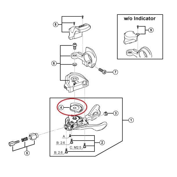 Shimano Spares SL-M780 Right Hand Pin Plate - Y6UU11000