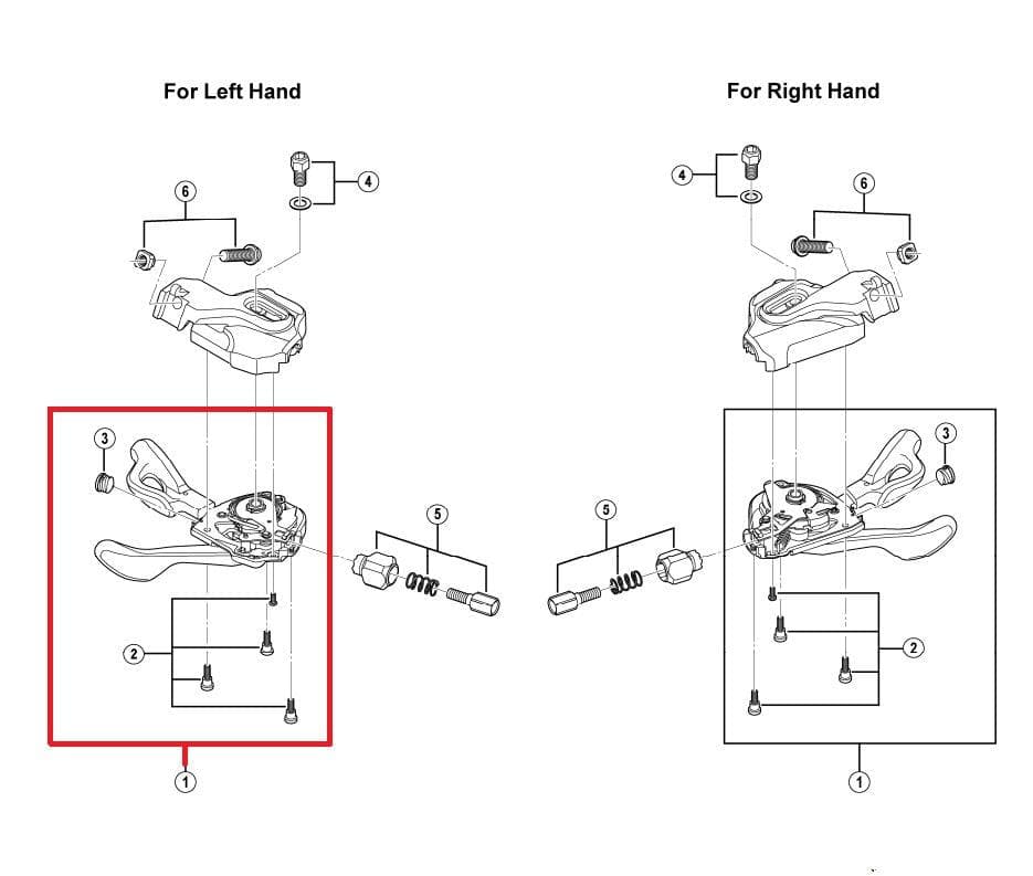 Shimano Spares SL-M780-I left hand shifting lever unit