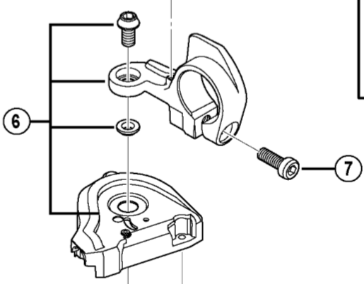 Shimano Spares SL-M780 left hand base cover unit; without indicator type