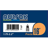 Nutrak 16 x 1.75 - 2.125 inch Presta inner tube