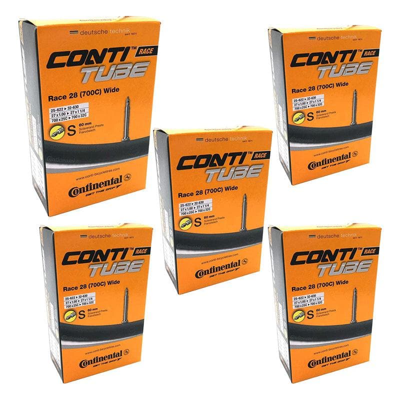 5x Continental Race 28 700 x 25-32c Bike Inner Tubes with Presta 60mm Valve