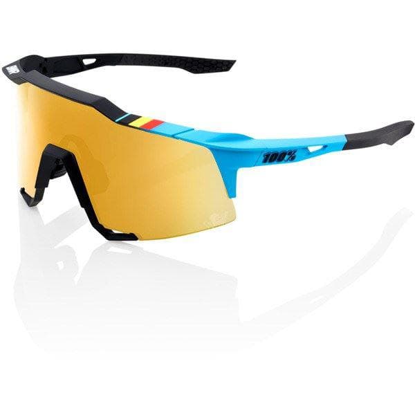 100% Speedcraft - BWR Black - Soft Gold Mirror Lens