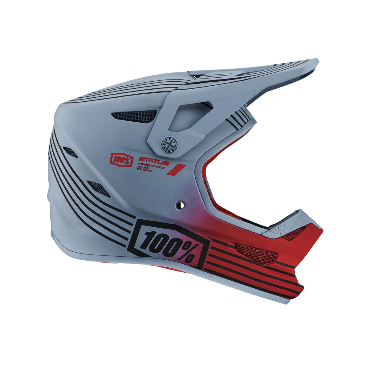 100% Status Helmet Caltec / Grey L