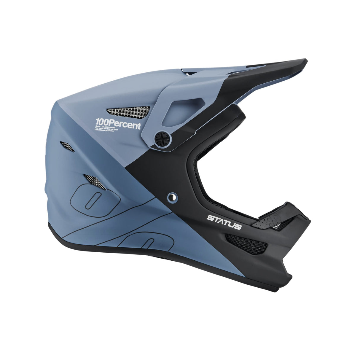 100% Status Helmet Drop / Steel Blue M