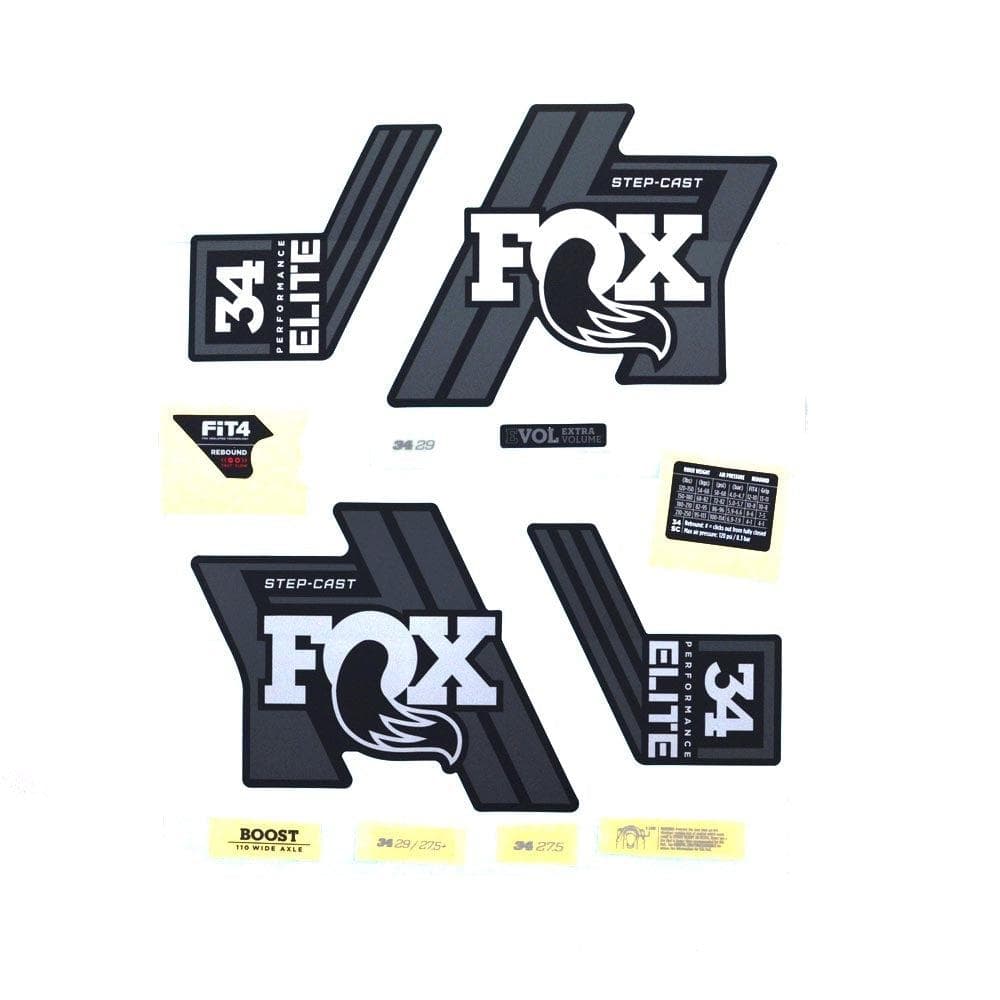 FOX Fork 34 SC P-SE 29 / 27.5 Decal Kit 2019 Matte Black / Black