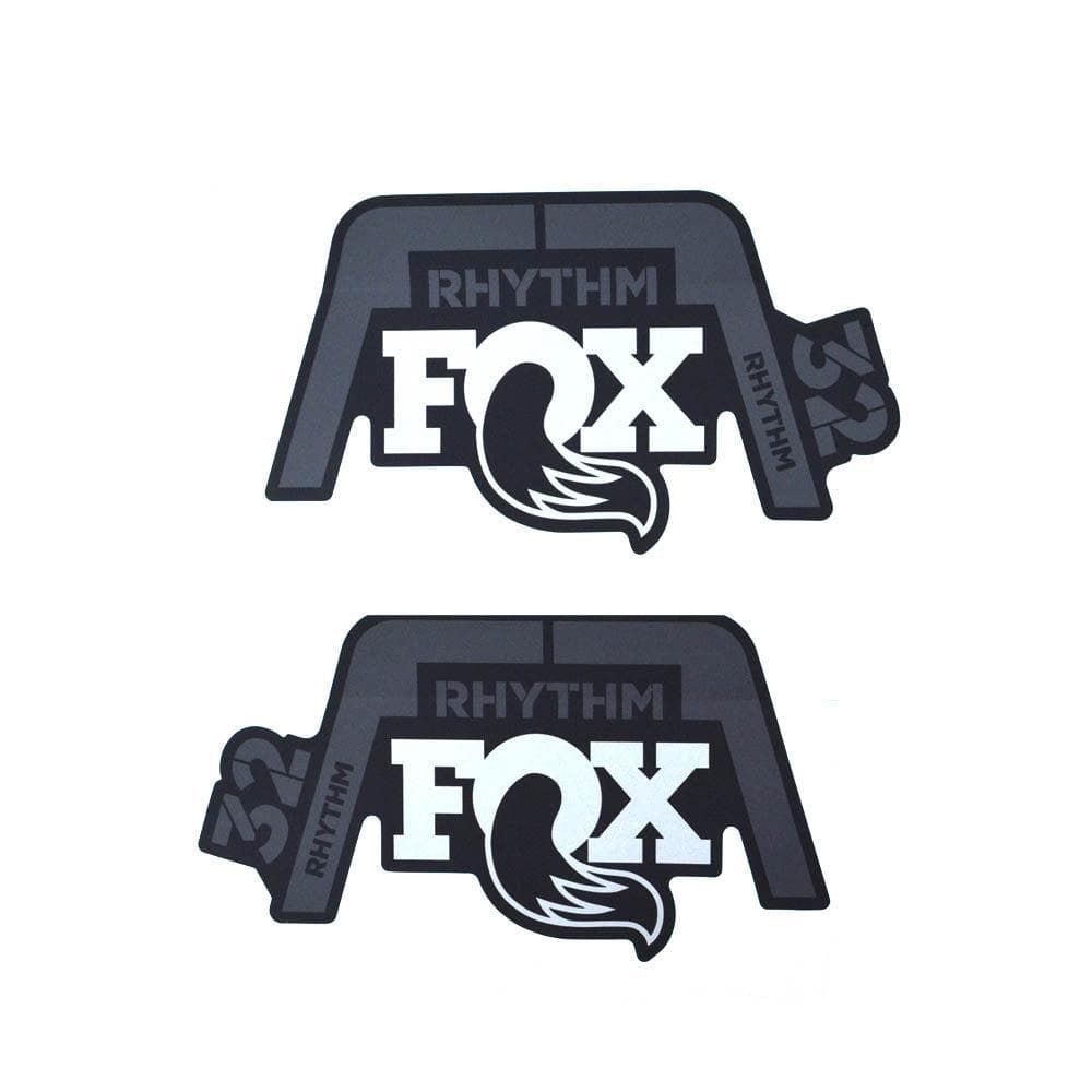 FOX Fork 32 Rhythm Decal Kit Gray Logo / Matte Black 2020