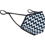 Madison Element reusable face covering; printed zig zag black / white