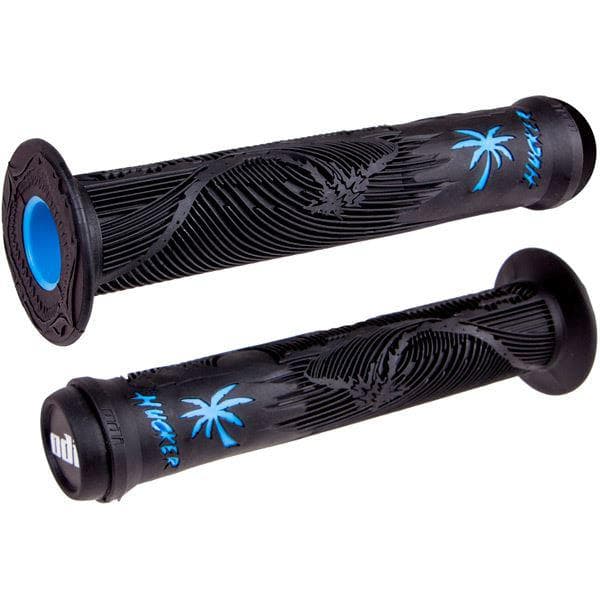 ODI Hucker BMX Grips w/ Flange 160mm - Black / Blue