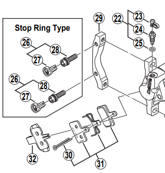 Shimano Spares BR-M525 disc pad spacer