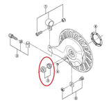 Shimano Spares BR-IM80-R left hand washer unit; 9.44 mm / 8.2 mm