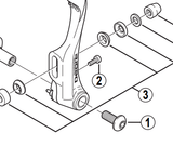Shimano Spares BR-M510 spring tension adjustment screw M3 x 8 mm