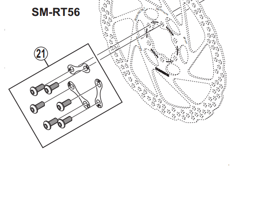 Shimano Spares BR-M395 rotor fixing bolt and lock washer