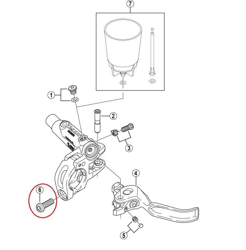 Shimano XTR BL-M988 Fixing Bolt M5 x 14.9mm - Y8V313000