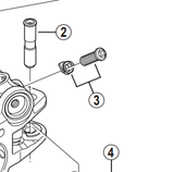 Shimano Spares BL-M988 stroke adjust screw and plate; M4 x 12 mm