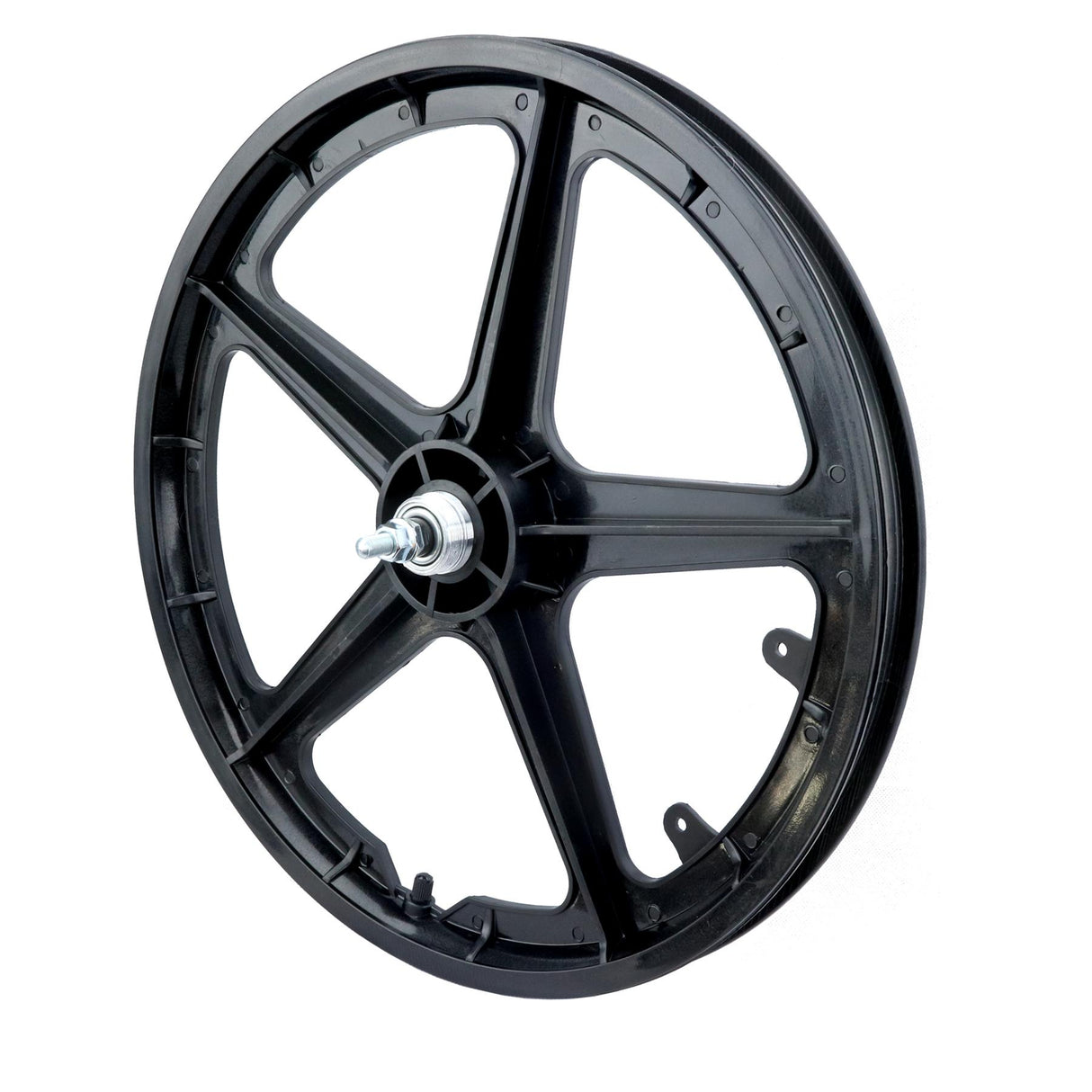 20" Rear 5 STRAIGHT "BLACK" BMX 5 Spoke Mag Nylon wheel 5 20D