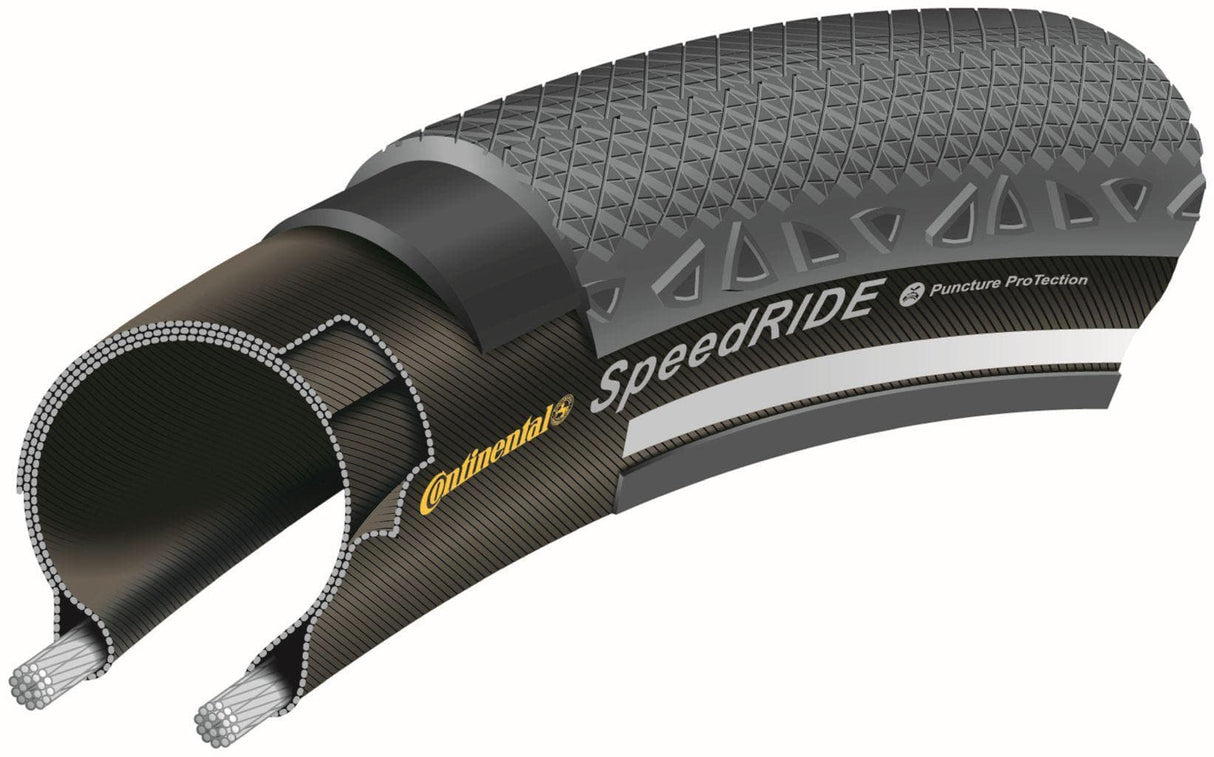 Continental 28" | 700 x 42C (40C) | 28 x 1.60 42-622 Speed Ride black/black wire reflex skin Puncture ProTection 164047