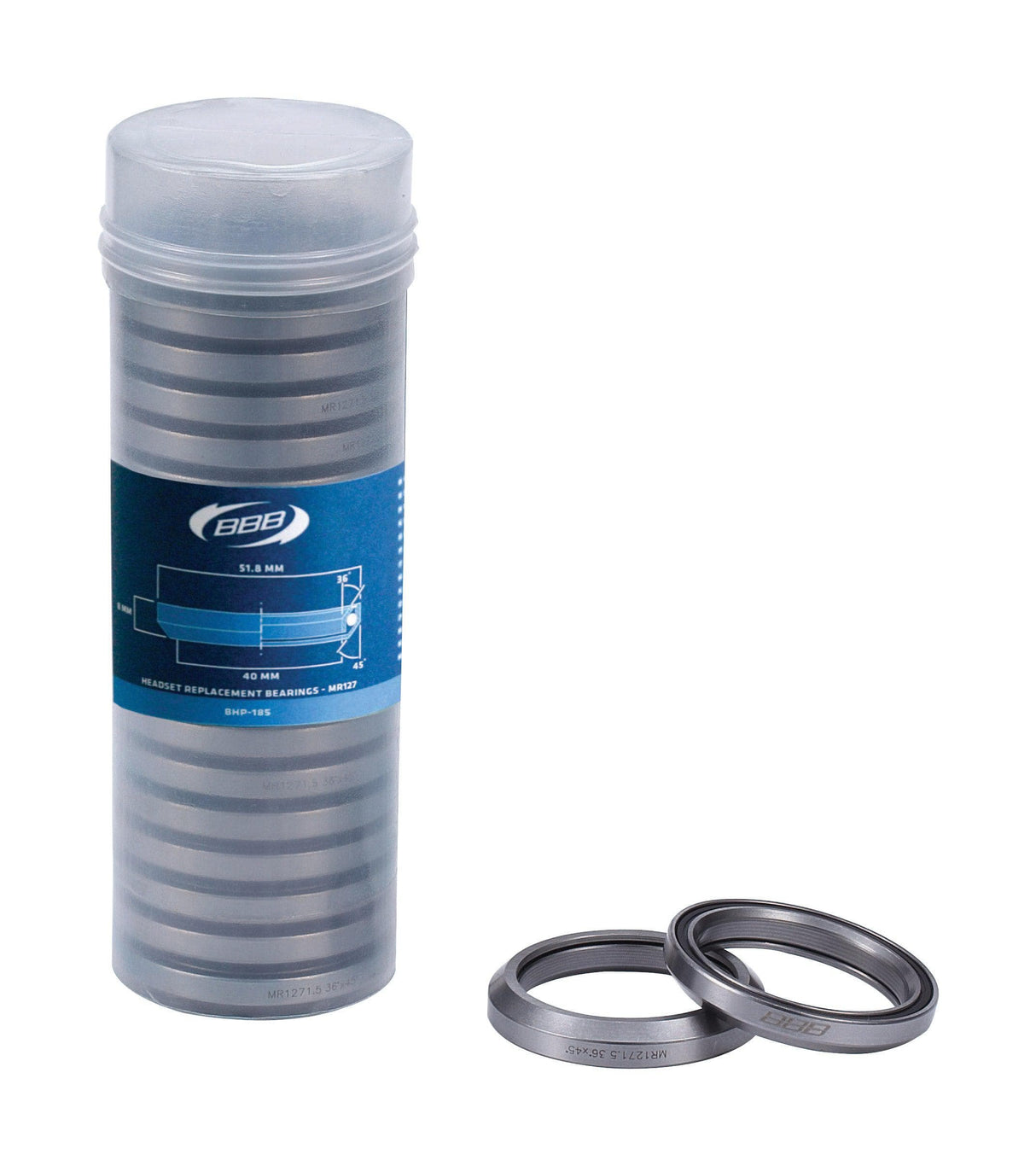 BBB BHP-185 - Headset Bearings (×20, 1.5, 51.8×8mm, 36°×45°)