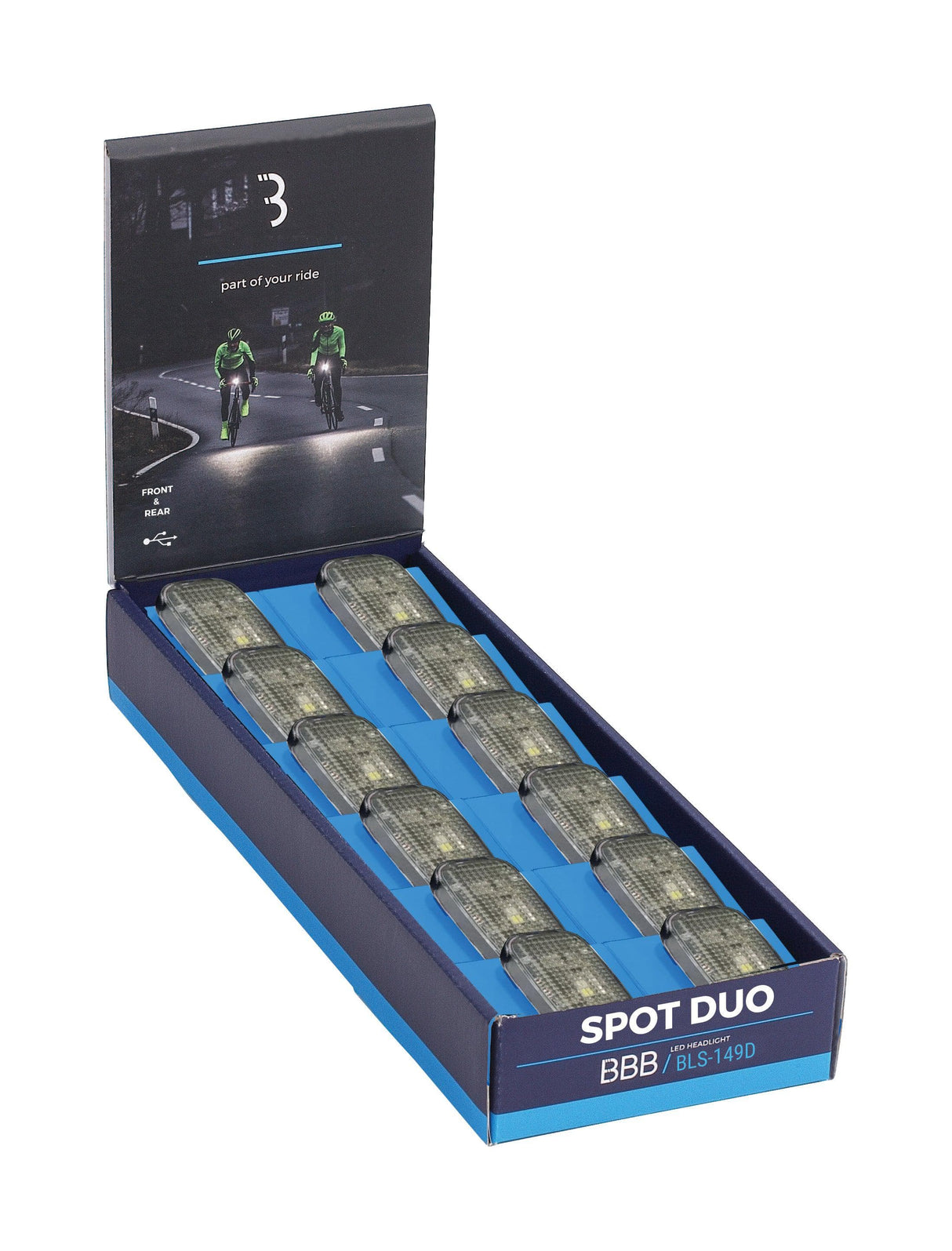 BBB BLS-149D - Spot Duo LED Front Light Display Box