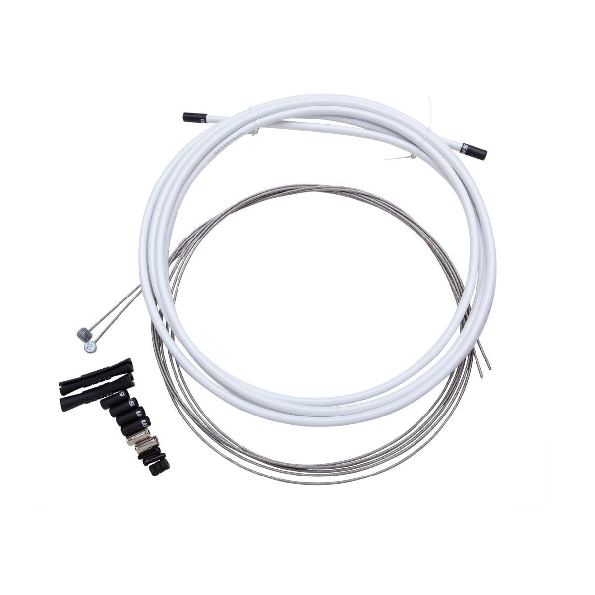 Sram Mtb Brake Cable Kit White 5Mm (1X 1350Mm, 1X 2350Mm 1.5Mm Stainless Cables, 5Mm Coil Wound Steel Housing, Ferrules, End Caps, Frame Protectors):