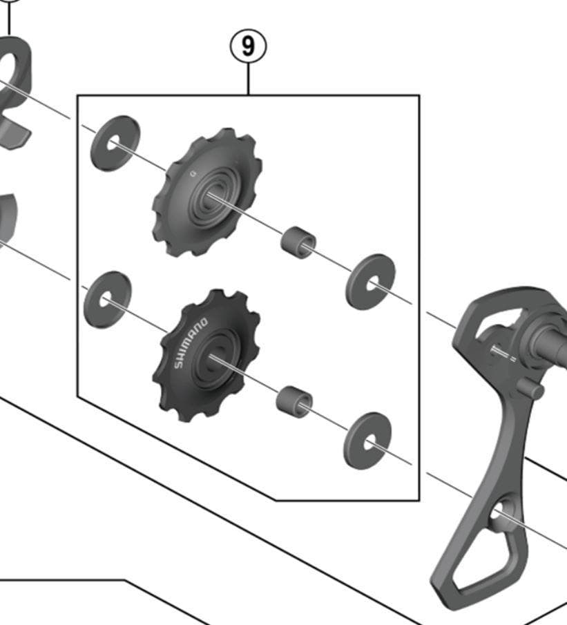 Shimano Spares 105 RD-5800 tension and guide pulley set for SS-type