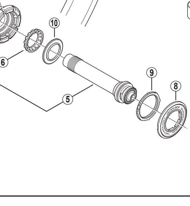 Shimano WH-7900 hub axle unit